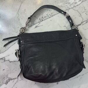 Coach Vintage Zoe Black Smooth Leather Purse Shoulder Bag Hobo Y2k Satchel